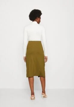 Anna Field Front Knot Midi Skirt - Blyantskjørt - Khaki -Anna Field 051302aff1de42478da86a4249fb11fe