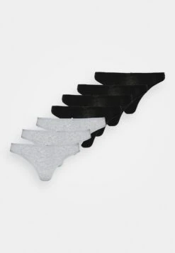 Anna Field Georgina 7Pp Thong Cotton - String - Black/Grey -Anna Field 068371459ed841fe8798526863dbf5cb