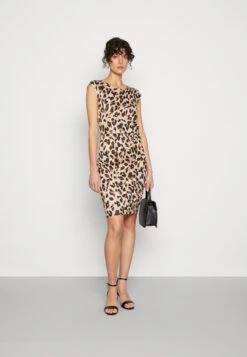 Anna Field Jerseykjole - Black/Beige/Multi-Coloured -Anna Field 094e8d211664487abc9de7b5bfcc6c2f