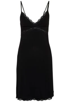 Anna Field Heidi Short Sleeves Viscose Nightdress - Nattskjorte - Black -Anna Field 09bf0e44fa95471b8c6347b5c956e75d
