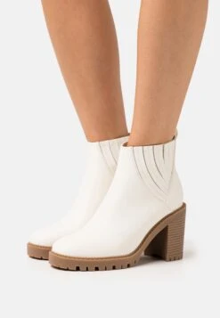 Anna Field Ankelboots Med Høye Hæler - White