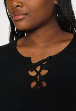 Curvy Front Lace - T-Shirts -Black 11 Curvy Front Lace - T-Shirts -Black -Anna Field 1aedc7f34d1f4f3da1a168ca8b48e424