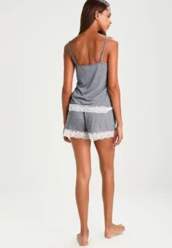 Anna Field Sarah Short Pj Set- Pyjamas - Off-White/Dark Blue -Anna Field 33d0e936af774883bb2b5a180610a668