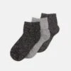 Anna Field Lurex Socks 3 Pack - Sokker - Grey/Black