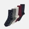 Anna Field 5 Pack - Sokker - Dark Blue/Dark Red -Anna Field 40f7ff545d8c445daaba3210226133d0
