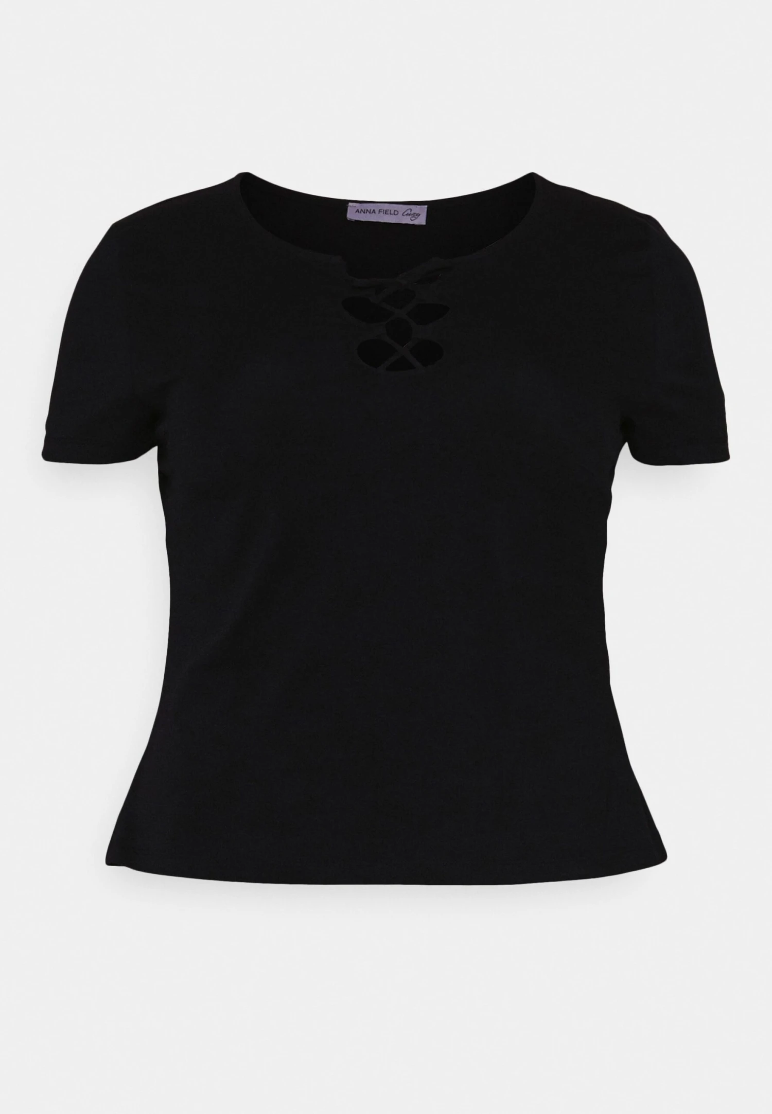 Curvy Front Lace - T-Shirts -Black 6 Curvy Front Lace - T-Shirts -Black - Bilde 4