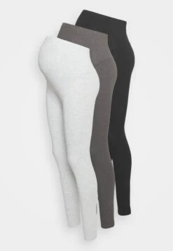 3 Pack - Leggings - Black/Mottled Light Grey/Mottled Dark Grey -Anna Field 56f75139b3584cc78536c058617bd5ec