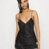 Anna Field Simple Satin Short Set - Pyjamas - Black -Anna Field 6460a497a7a441bfa04ca6af7563b268