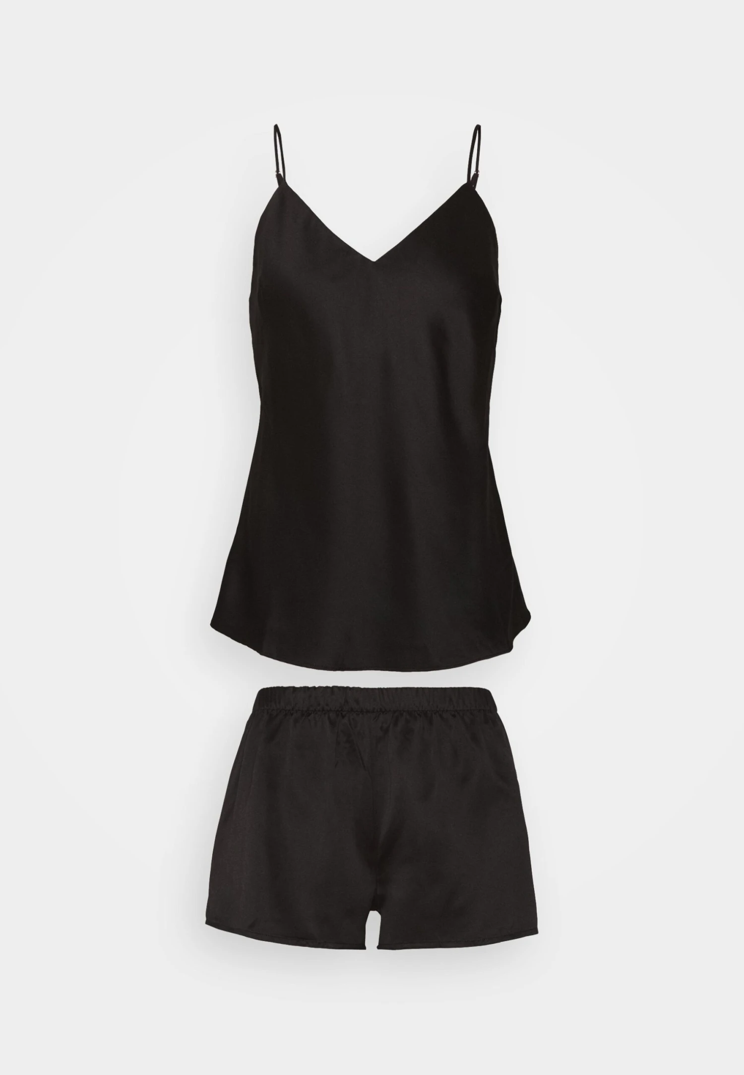 Anna Field Simple Satin Short Set - Pyjamas - Black 7 Anna Field Simple Satin Short Set - Pyjamas - Black - Bilde 5
