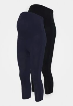 2 Pack Capri - Leggings - Black/Dark Blue
