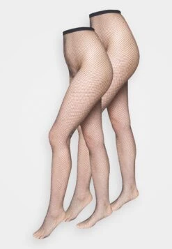 Anna Field Glitter Tights 2 Pack - Strømpebukser - Black