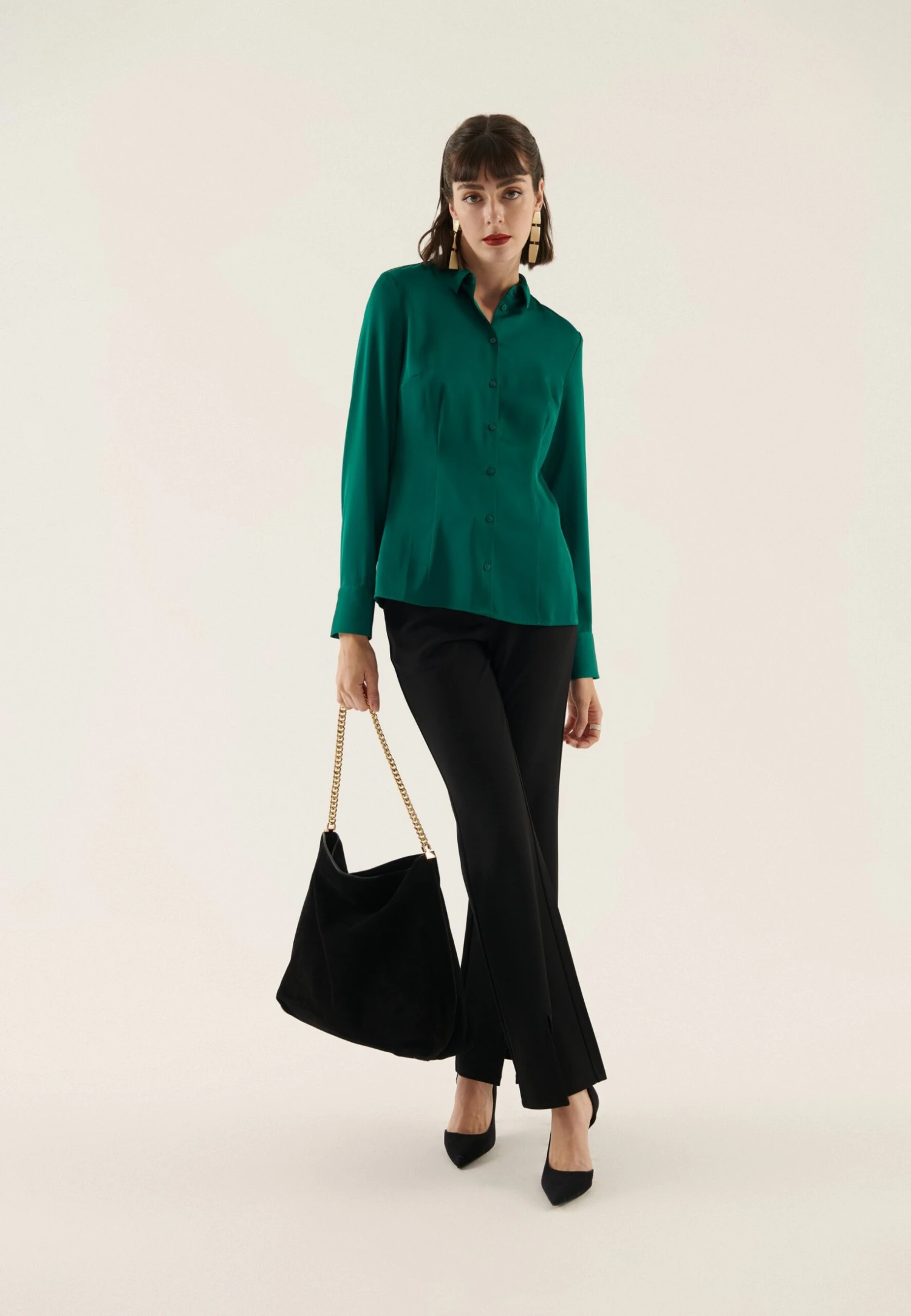 Anna Field Skjorte - Dark Green 4 Anna Field Skjorte - Dark Green - Bilde 2