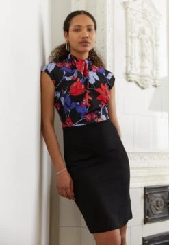 Anna Field Jerseykjole - Black/Red/Blue