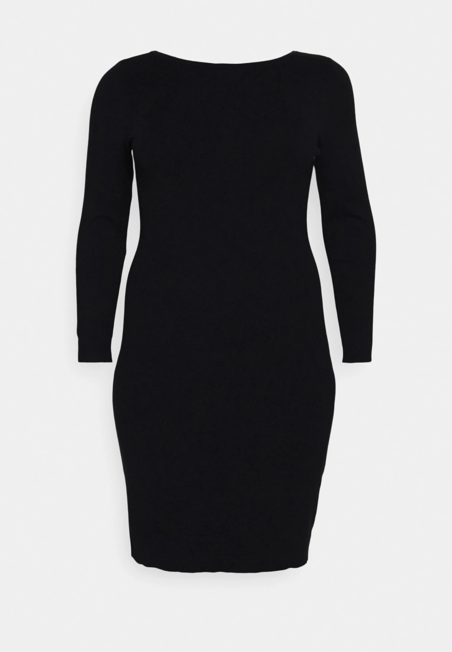 Offener Rücken Mini Strickkleid - Etuikjole - Black 6 Offener Rücken Mini Strickkleid - Etuikjole - Black - Bilde 4