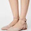 Anna Field Leather - Ballerina Med Reim - Beige
