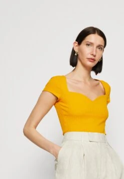 Anna Field T-Shirts Med Print - Dark Yellow -Anna Field 9901ad3af8df40aa81bad18a50a8586a