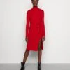 Anna Field Rollkragen Ripp Mini Strickkleid Mit Gürtel - Strikket Kjole - Red -Anna Field 9fda608887c6431580b68dc824e7e09f