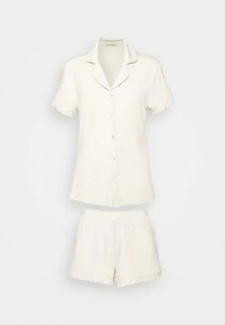 Anna Field Button Through Pj Set- Pyjamas - Beige -Anna Field a5d5438a85064cf881432b25e95d549c