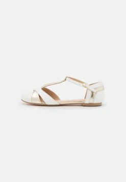 Anna Field Leather- Ballerina Med Reim - White -Anna Field ab2f0bed8416415693ae33811425d77e
