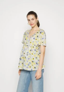 Bluse - White/Light Blue