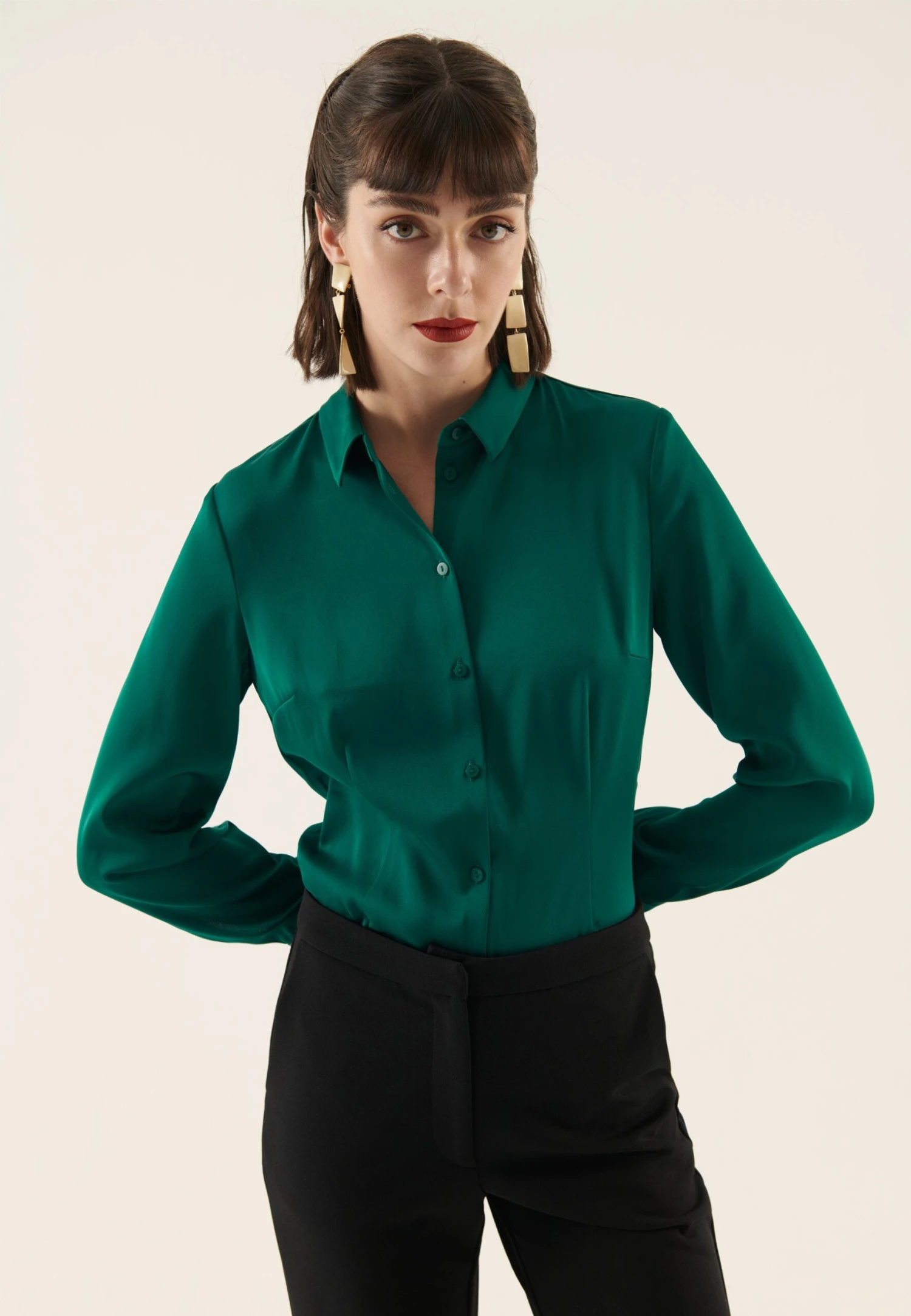 Anna Field Skjorte - Dark Green 6 Anna Field Skjorte - Dark Green - Bilde 4