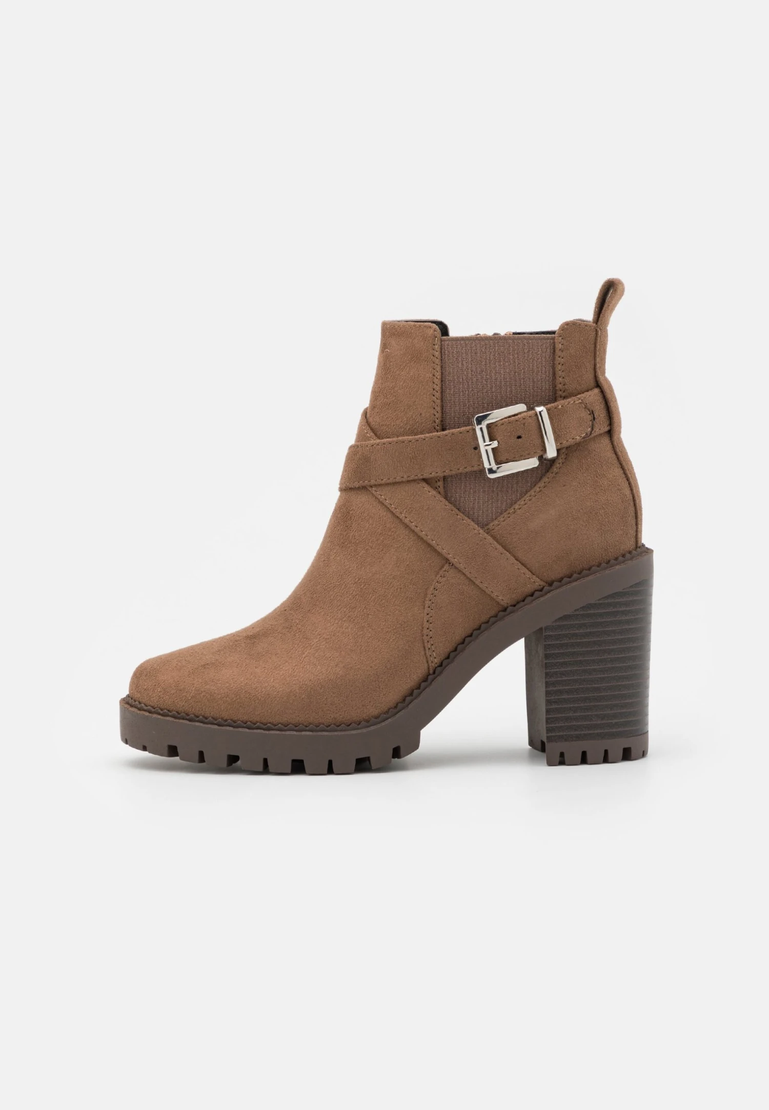 Ankelboots Med Høye Hæler - Taupe 4 Ankelboots Med Høye Hæler - Taupe - Bilde 2