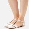 Anna Field Leather- Ballerina Med Reim - White
