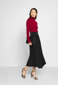 Anna Field Plisse A-Line Midi Skirt - A-Line Skjørt - Black -Anna Field c1f16056d56a4cc5aefac4683c3a775e