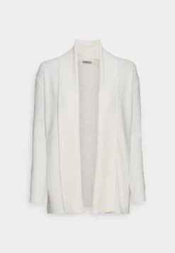 Anna Field Ribbed Fold Collar - Cardigan - Off White
