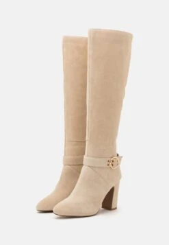 Anna Field Leather- Boots Med Høye Hæler - Beige -Anna Field d17d2f051aa24e3a825e9d6220e44203
