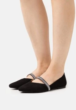 Anna Field Ballerina Med Reim - Black