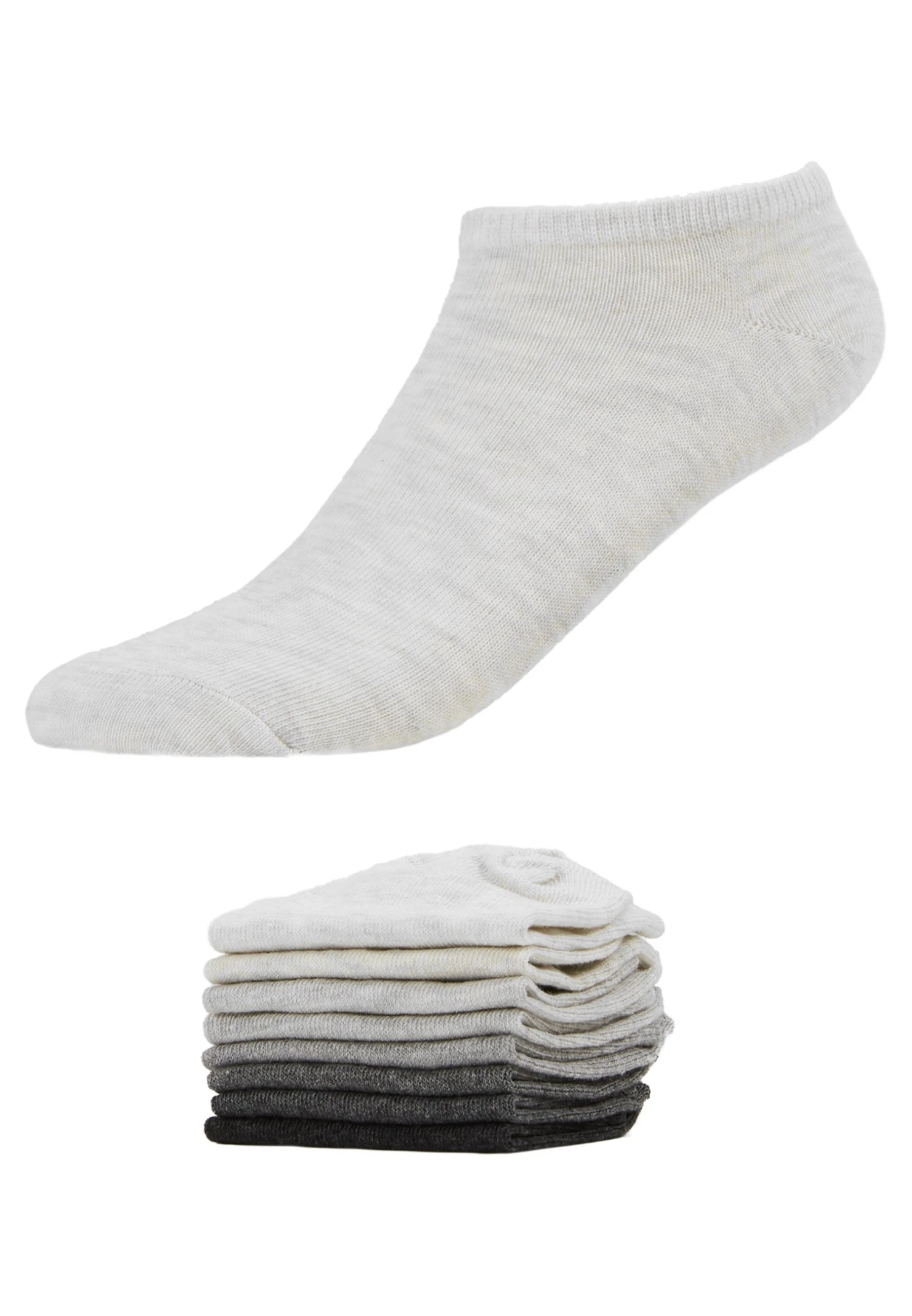 Anna Field 8Pp Sneaker Socks- Sokker - Grey 4 Anna Field 8Pp Sneaker Socks- Sokker - Grey - Bilde 2