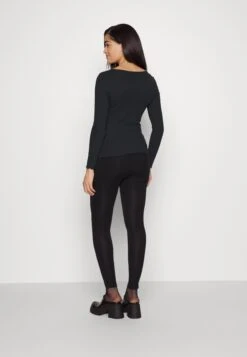 Maternity Ribbed Longsleeve Lace- Topper Langermet - Black -Anna Field e265695411d644dbb35227bf5f366a85