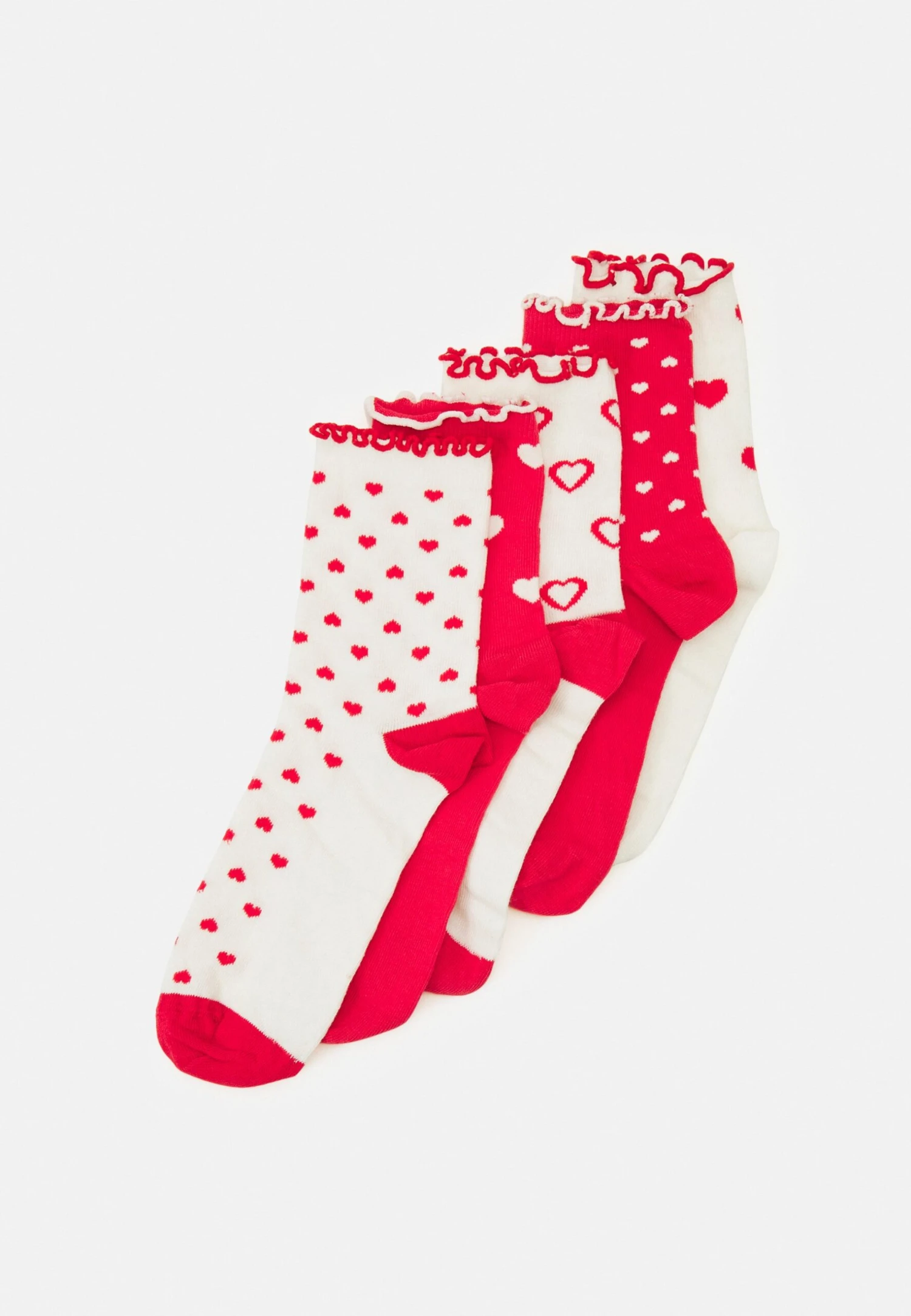 Anna Field 5 Pack - Sokker - White/Red 3 Anna Field 5 Pack - Sokker - White/Red