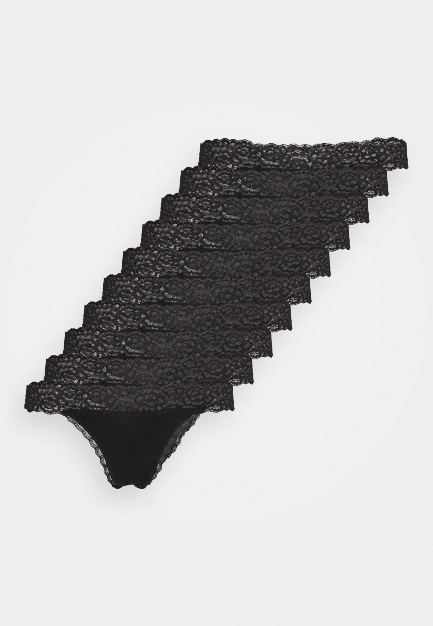 Anna Field 10Pp Cotton And Lace Thong - String - Black 6 Anna Field 10Pp Cotton And Lace Thong - String - Black - Bilde 4