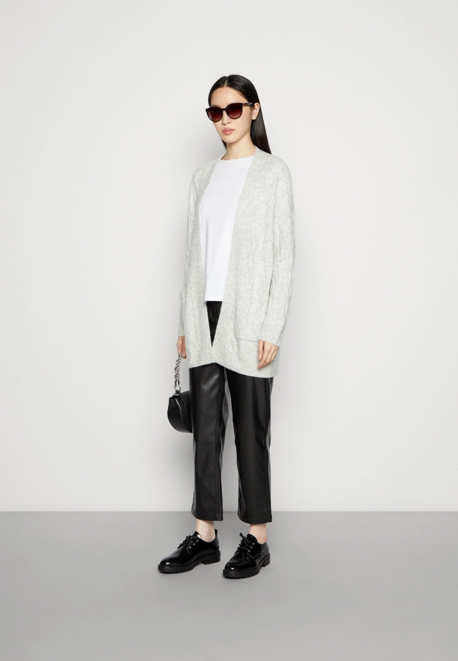 Anna Field Cardigan - Mottled Grey 4 Anna Field Cardigan - Mottled Grey - Bilde 2