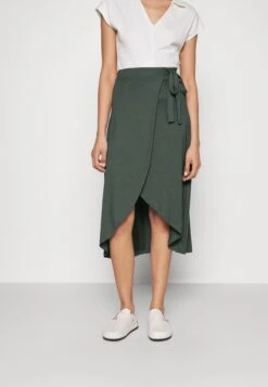 Anna Field Basic Wrap Over Midi Skirt- A-Line Skjørt - Light Green