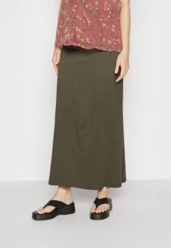 Maternity Maxi Skirt With Drawstring Waistband - Maxiskjørt - 606 - Khaki